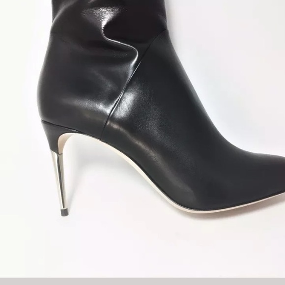 New Sebastian Milano Black Leather Boots 9 1/2 M - Picture 3 of 7